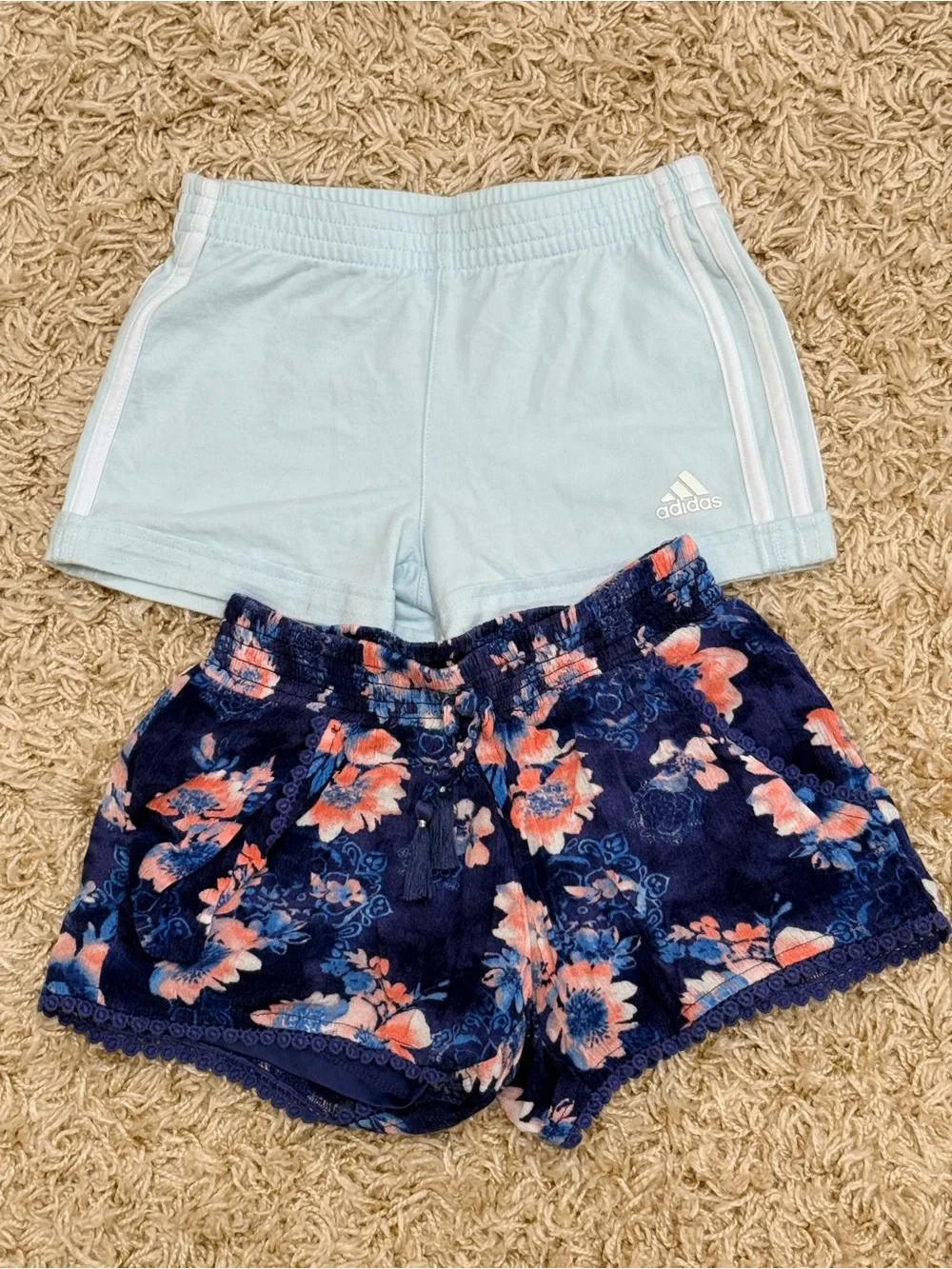 Justice & Adidas Shorts Bundle – Size 6/7 & 6X